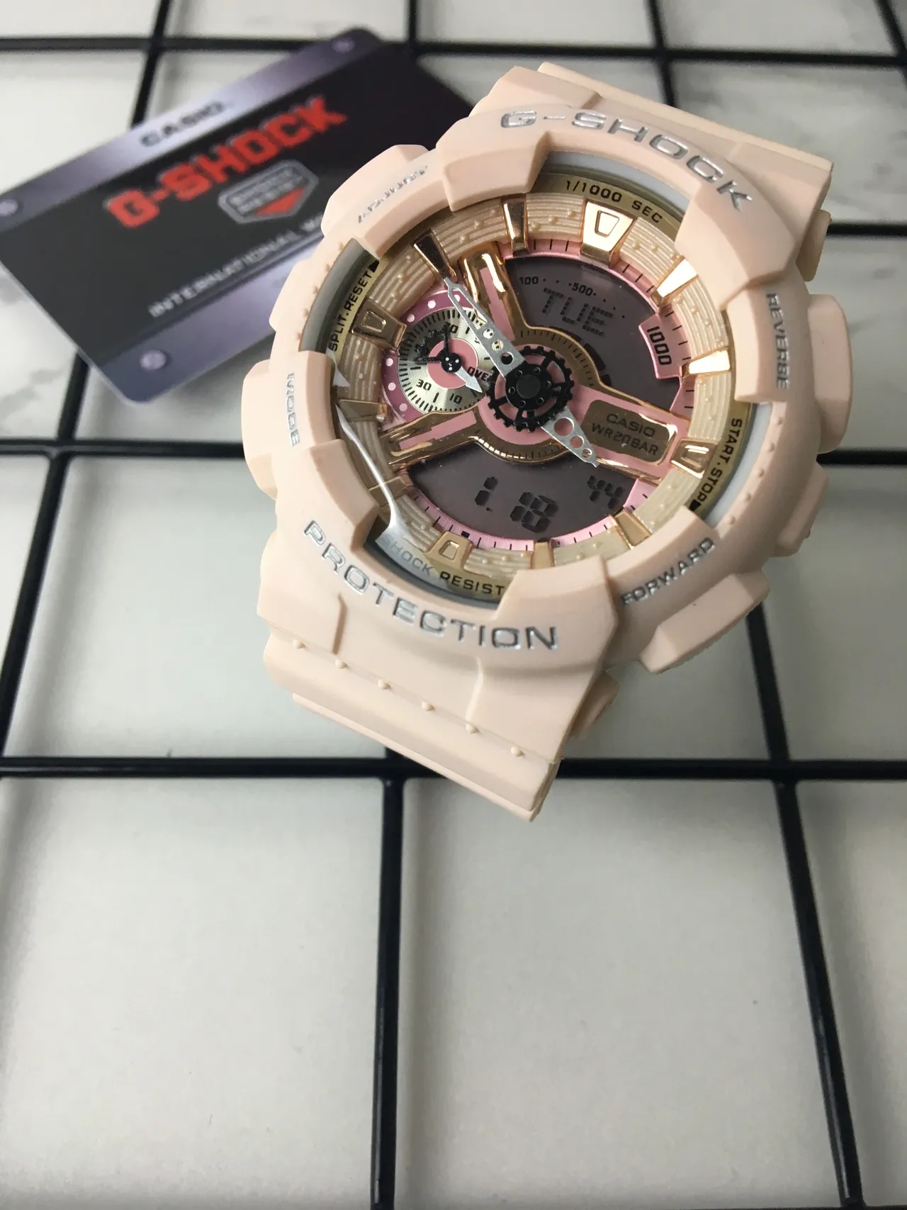 Casio G-Shock GA-110 Pastel Pink Beige Sports Watch 2
