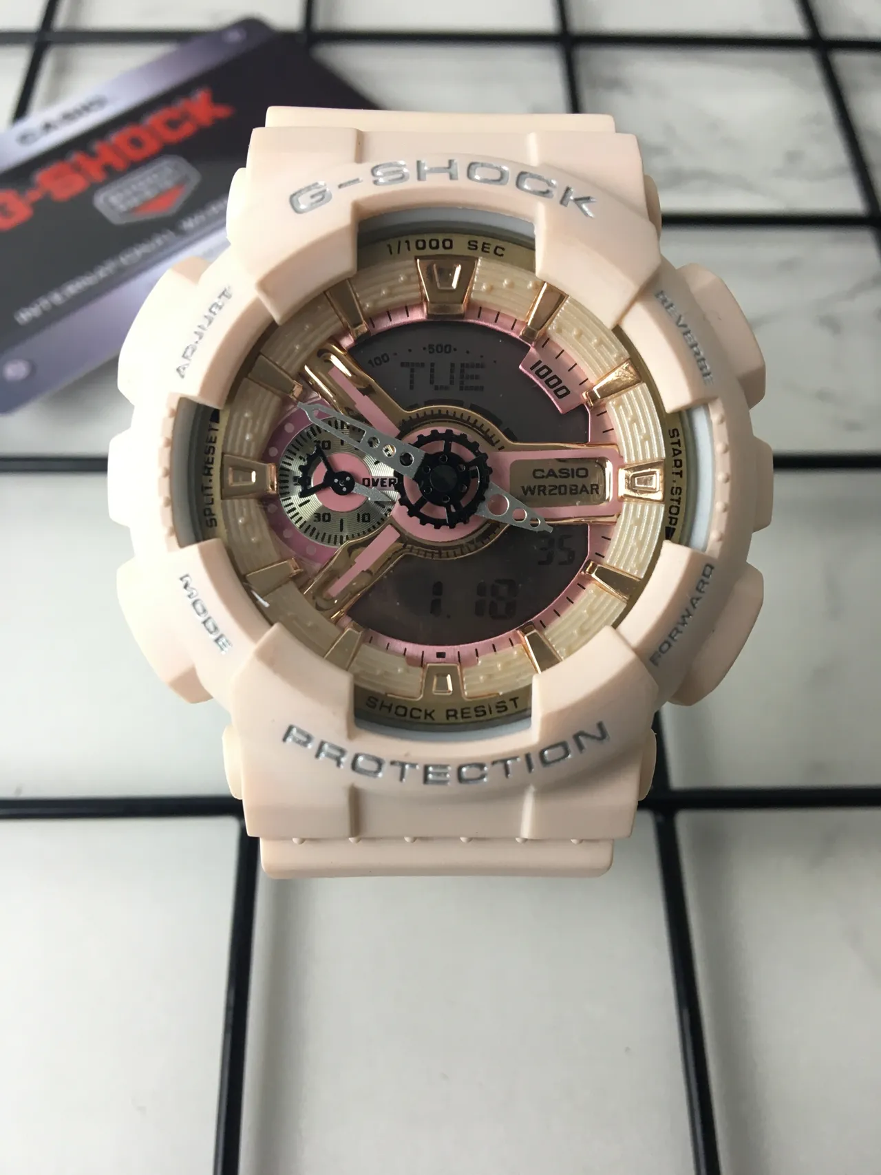 Casio G-Shock GA-110 Pastel Pink Beige Sports Watch 3
