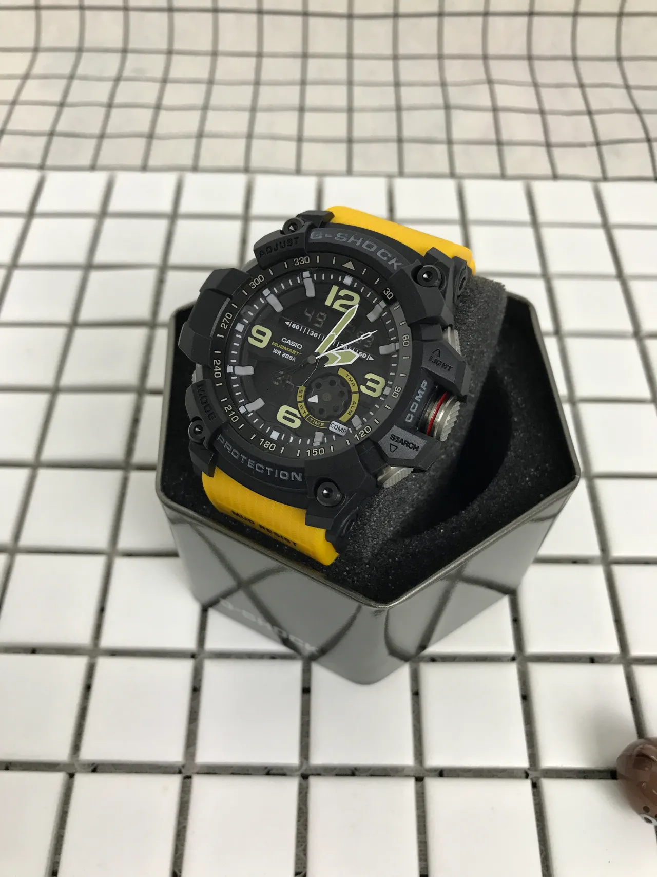 Casio G-Shock Mudmaster Reloj Deportivo Negro y Amarillo 6