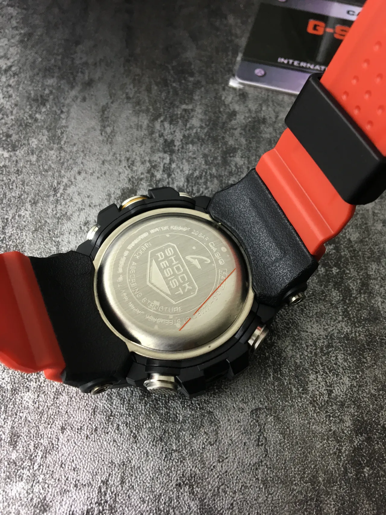 Casio G-Shock Mudmaster काला सोना नारंगी खेलकूद घड़ी 2
