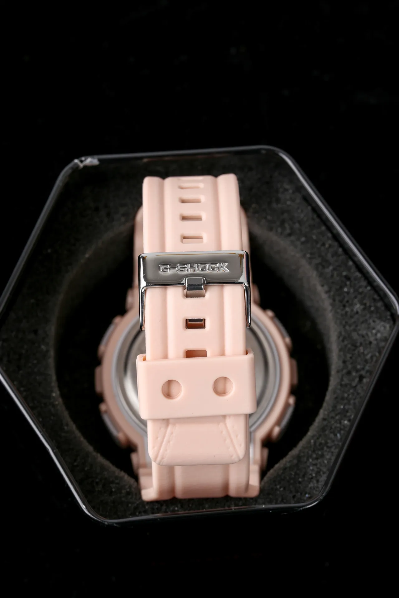 ক্যাসিও G-SHOCK গোলাপি সাদা দৃঢ় রেজিন নির্মাণ ডিজিটাল এলসিডি ডিসপ্লে কোয়ার্টজ ঘড়ি 7