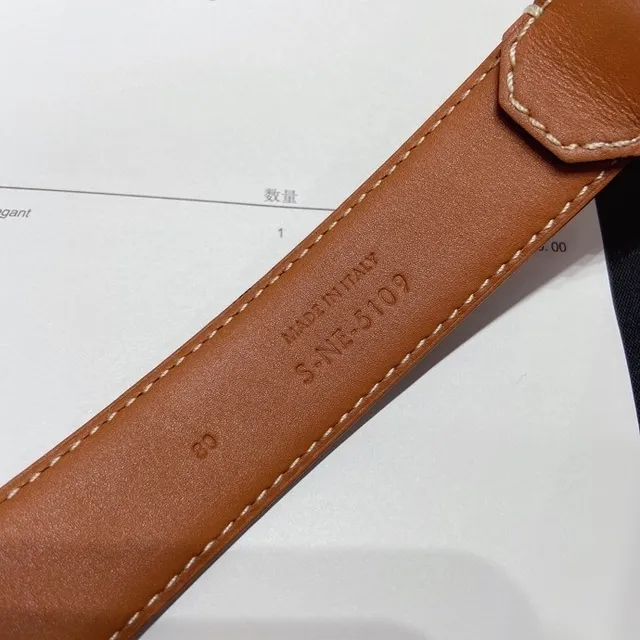 Celine Triomphe Belt Tan Leather Gold-Tone Buckle Leather Belt 5