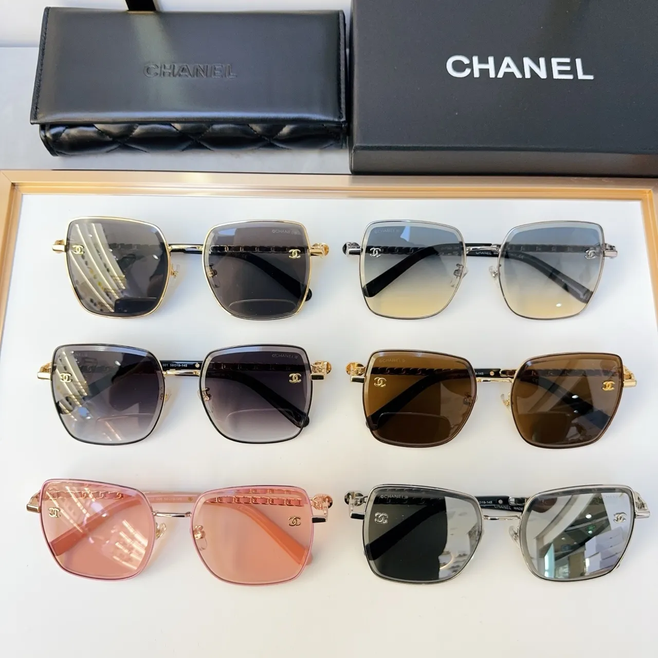 Chanel 灰金金属框渐变镜片太阳镜 3