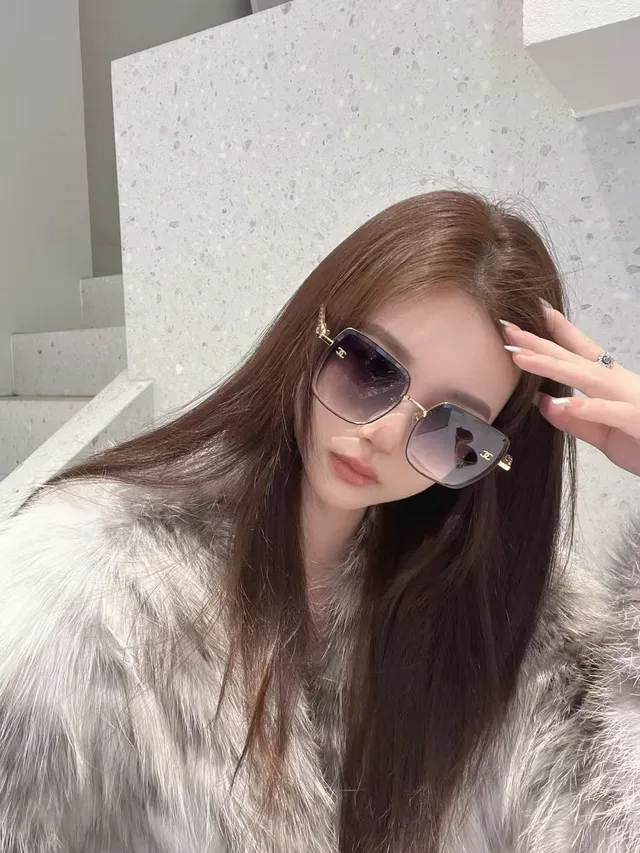 Chanel 灰金金属框渐变镜片太阳镜 6
