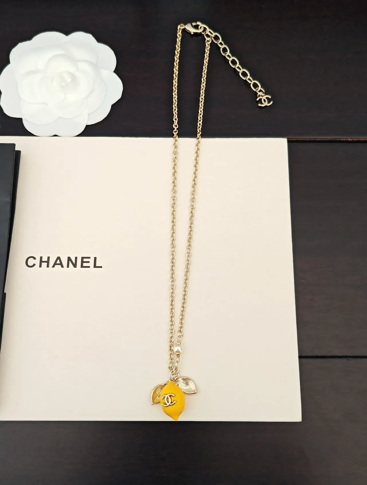Chanel Lemon Pendant Gold-Tone Necklace 2