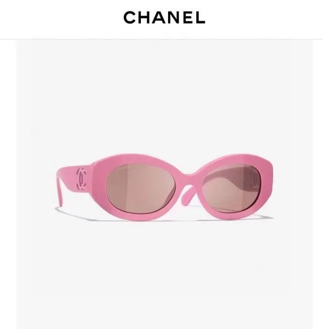 Chanel 椭圆形醋酸纤维渐变棕色太阳镜 4