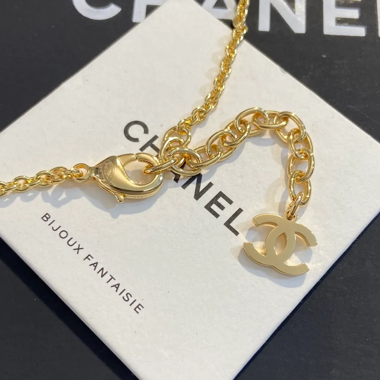 Chanel Three Stars Black Enamel and Gold-Tone Necklace 2