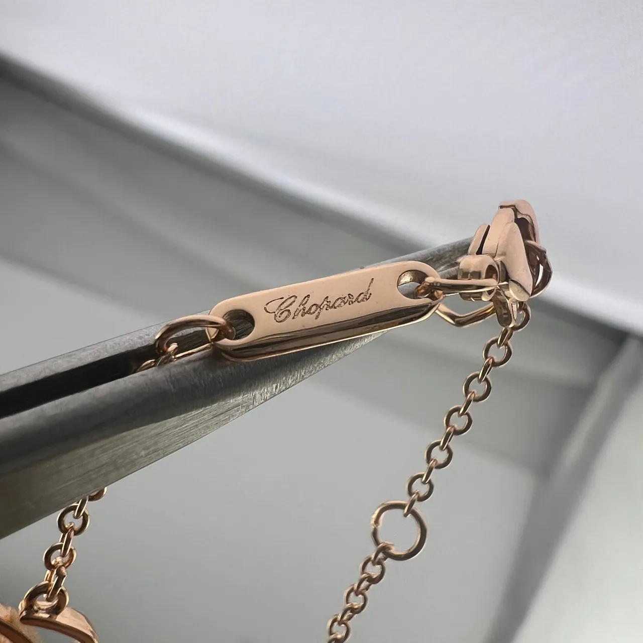 Chopard Happy Diamonds 方形旋转吊坠项链 3