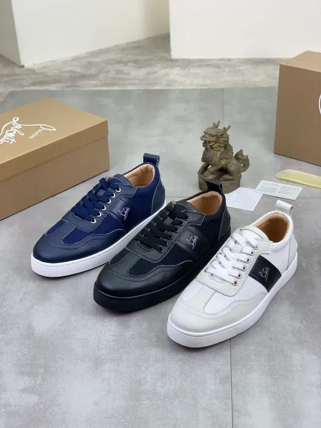Christian Louboutin 海军蓝 混合材质 系带 生活式运动鞋 2