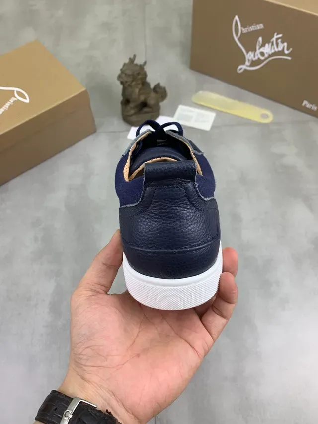 Christian Louboutin 海军蓝 混合材质 系带 生活式运动鞋 4