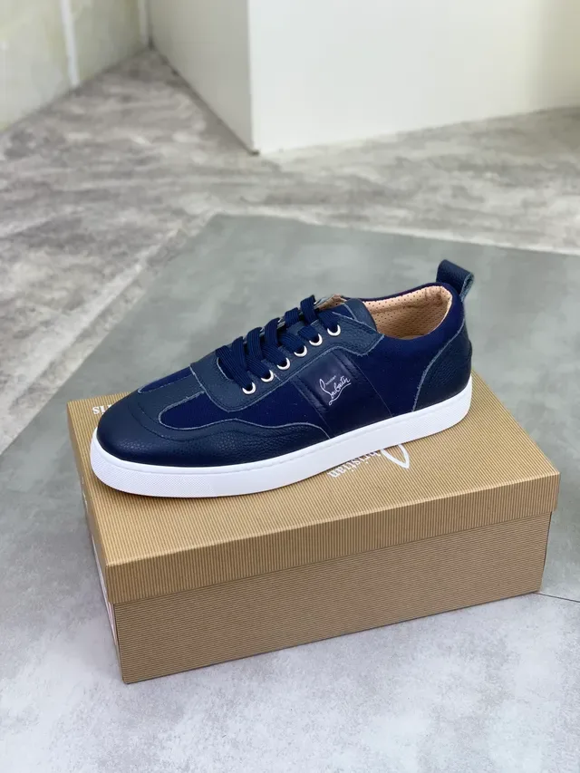 Christian Louboutin 海军蓝 混合材质 系带 生活式运动鞋 5