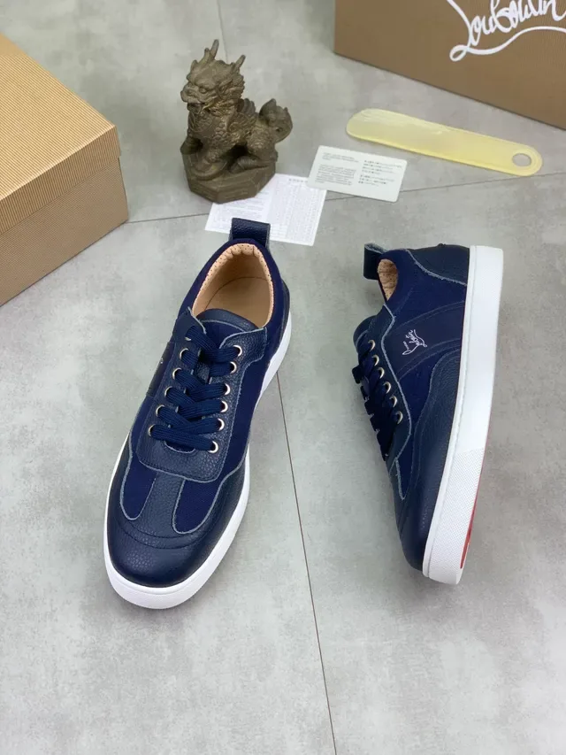 Christian Louboutin 海军蓝 混合材质 系带 生活式运动鞋 6
