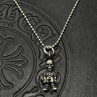 Chrome Hearts قلادة معلقة جمجمة هيكلية مصفحة