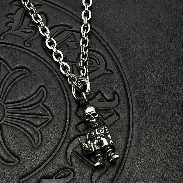 Chrome Hearts Armored Skull Skeleton Pendant Necklace 2