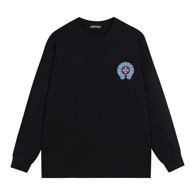 Chrome Hearts Circle Logo Embroidered Black Long-Sleeve T-Shirt 9