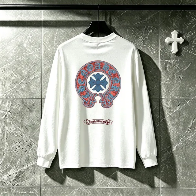 Chrome Hearts Circle Logo Embroidered Black Long-Sleeve T-Shirt 11
