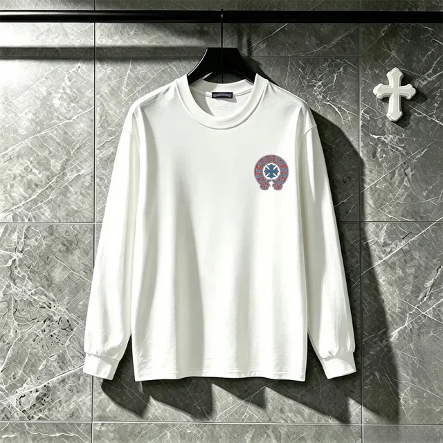 Chrome Hearts Circle Logo Embroidered Black Long-Sleeve T-Shirt 12