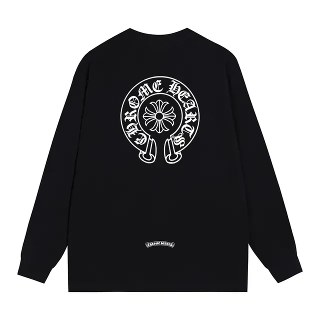Chrome Hearts Circular Cross Logo Black Long-Sleeve T-Shirt 11