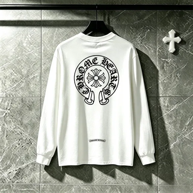Chrome Hearts Circular Cross Logo Black Long-Sleeve T-Shirt 12