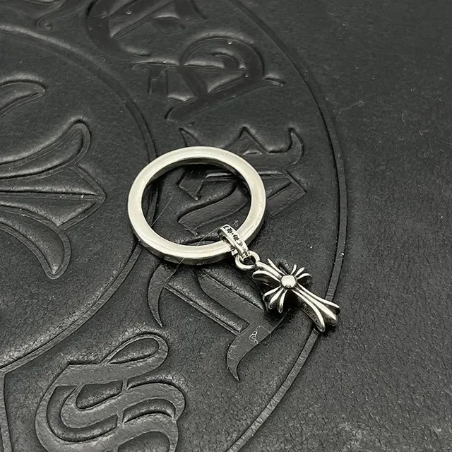 Chrome Hearts Cross and Floral Engraved Silver Rings 4