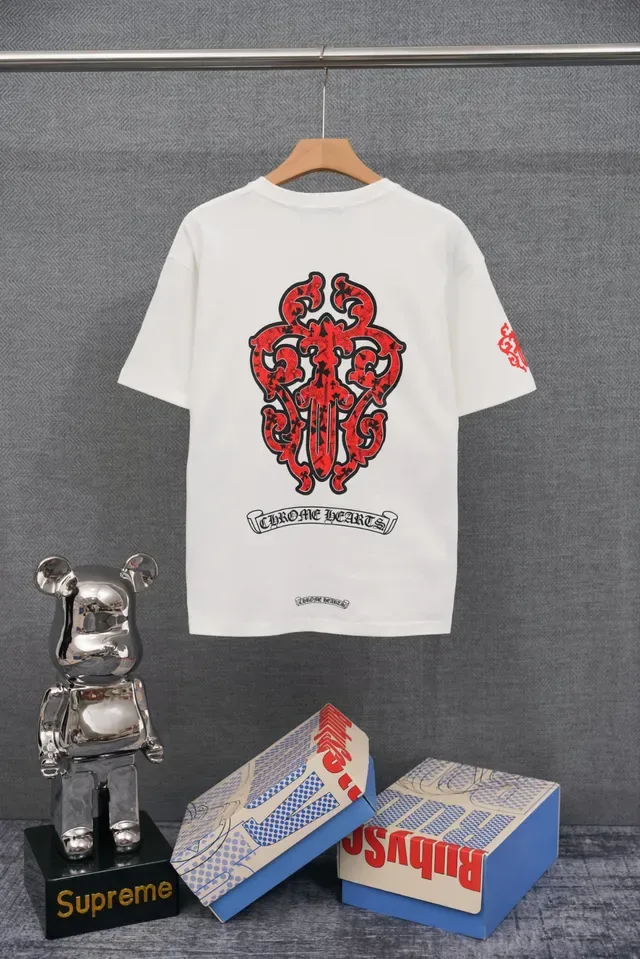 Chrome Hearts 十字架刺绣白色T恤 4