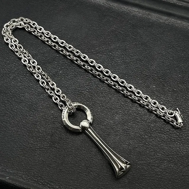 Chrome Hearts Pendentif Croix Collier Argent Poli 4
