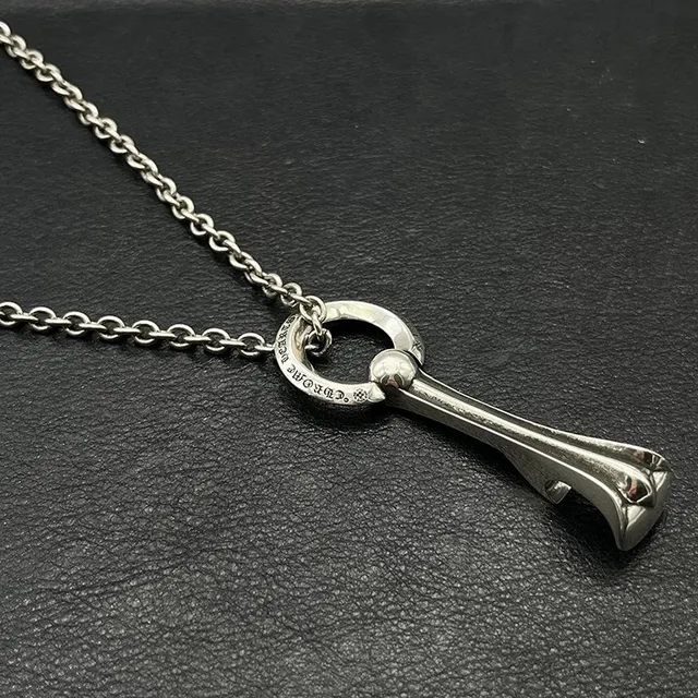 Chrome Hearts Pendentif Croix Collier Argent Poli 6