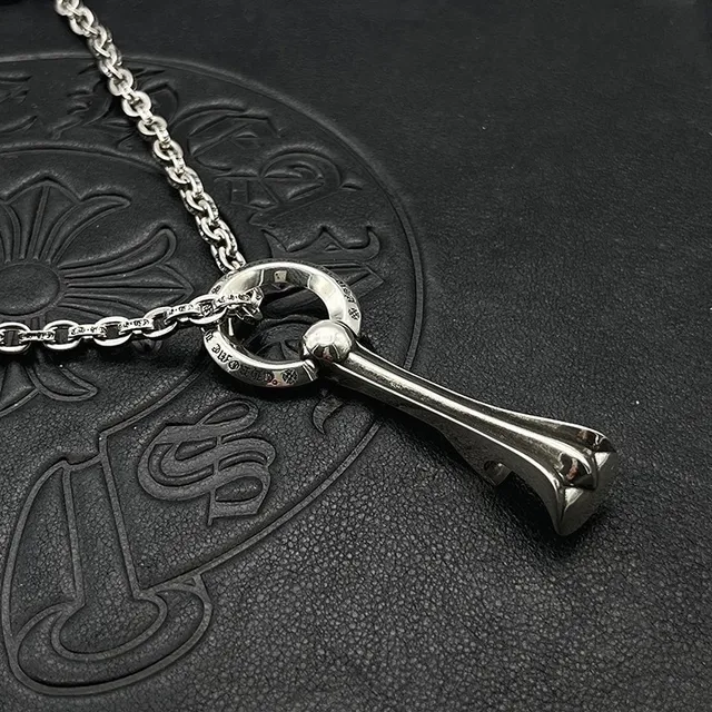 Chrome Hearts Pendentif Croix Collier Argent Poli 7