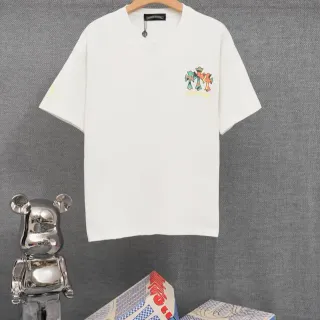 Chrome Hearts Embroidered Triple Cross Logo White T-Shirt