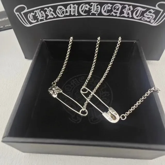 Chrome Hearts Floral Safety Pin Pendant Necklace 4