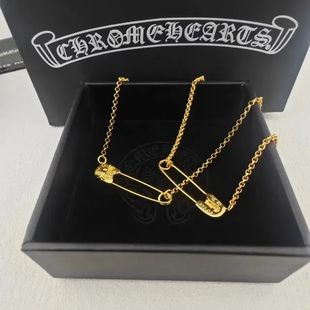 Chrome Hearts Floral Safety Pin Pendant Necklace 5