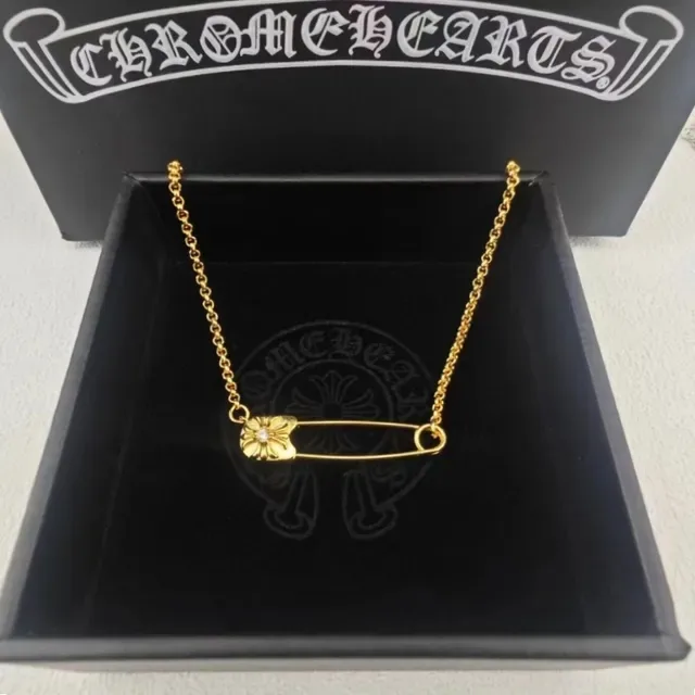Chrome Hearts Floral Safety Pin Pendant Necklace 7