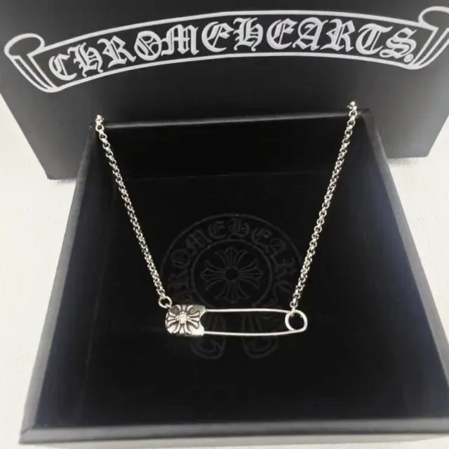 Chrome Hearts Floral Safety Pin Pendant Necklace 8