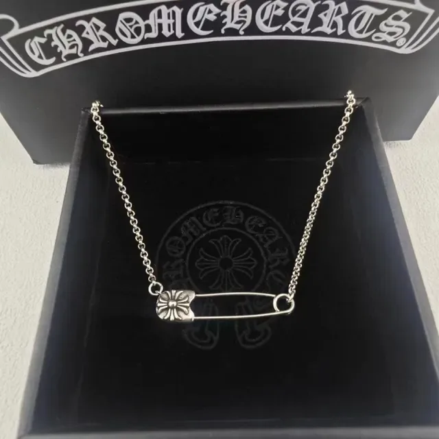 Chrome Hearts Floral Safety Pin Pendant Necklace 9