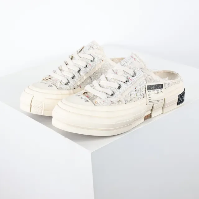 Converse Chuck Taylor All Star Deconstructed Tweed Platform Slip-On Lifestyle Sneakers 2
