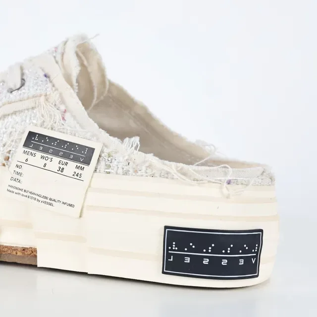 Converse Chuck Taylor All Star Deconstructed Tweed Platform Slip-On Lifestyle Sneakers 4