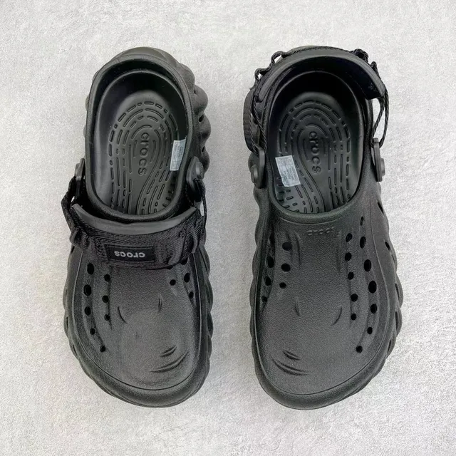 Crocs Echo Clog Negro Espuma Moldeada Mula 9