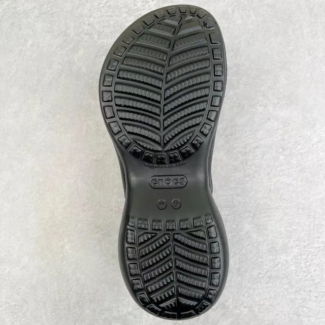 Crocs Echo Clog Negro grande plataforma zueco 2
