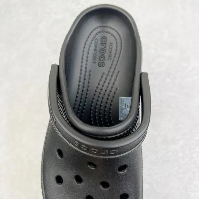 Crocs Echo Clog Negro grande plataforma zueco 6