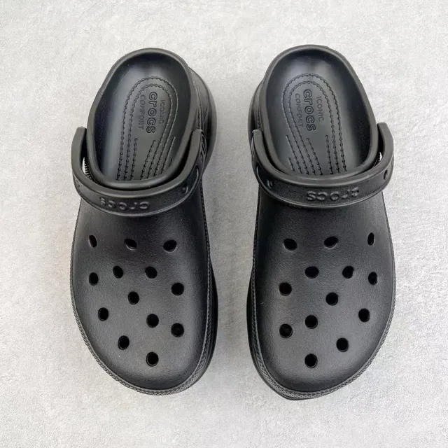 Crocs Echo Clog Negro grande plataforma zueco 9