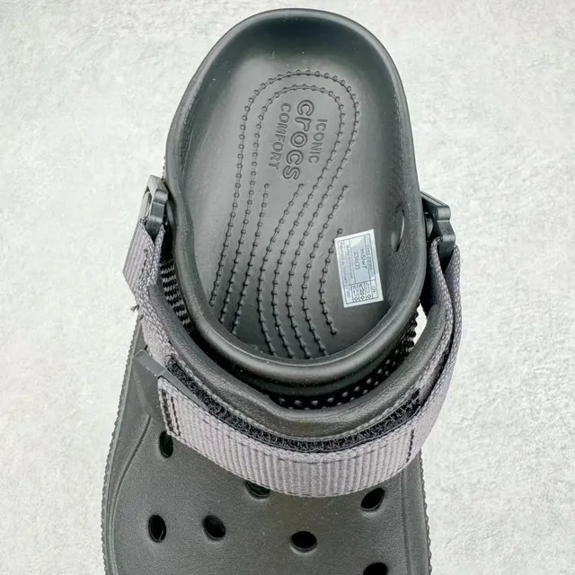 Crocs Echo Clog काला प्लेटफॉर्म स्ट्रैप क्लॉग 5