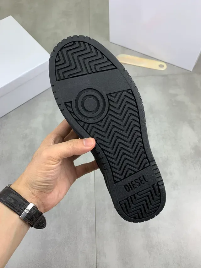 Diesel 黑色平台生活方式运动鞋 2