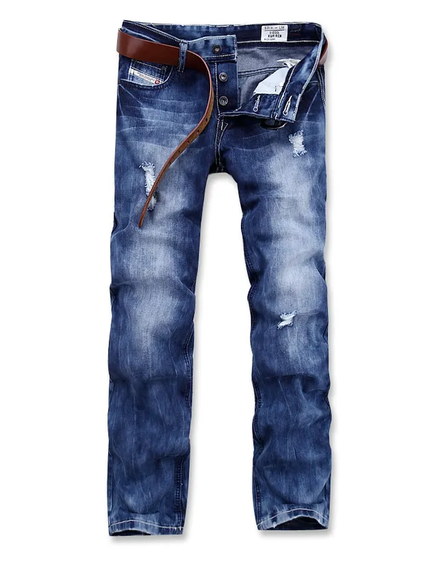 Jeans Diesel distressed lavado medio pierna recta 2
