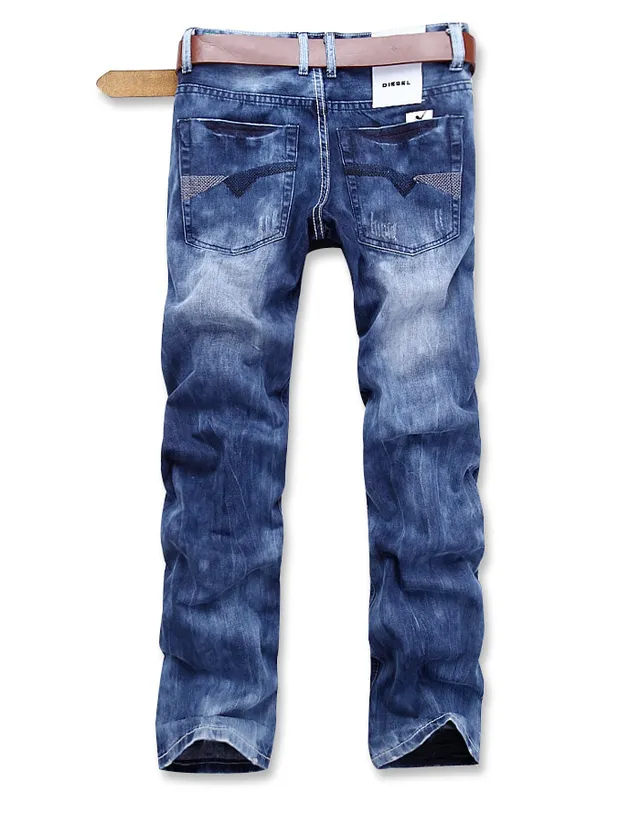 Jeans Diesel distressed lavado medio pierna recta 12