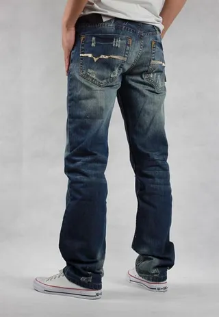 Diesel Jeans Distressed Slim-Straight Lavé Moyen Bleu 8