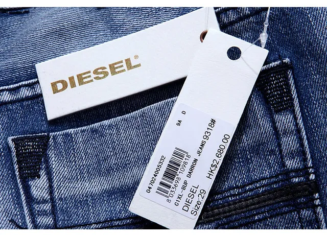 Diesel Medium-Wash Distressed Straight-Leg Jeans 4