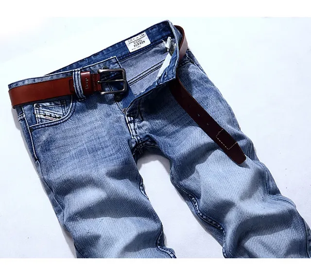 Diesel Medium-Wash Distressed Straight-Leg Jeans 10