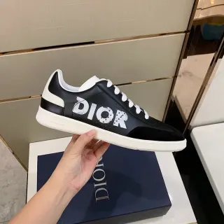 Dior B23 कालो এবং সাদা চিহ্ন লাইফস্টাইল স্নিকার