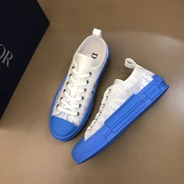 Dior B23 Transparent Monogram Blue Lifestyle Sneakers 5