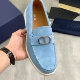 Dior B27 Mocassim daim bleu clair